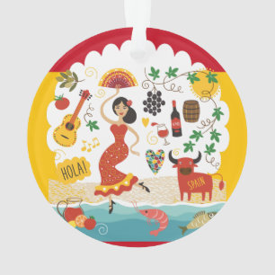 SPAIN Monogram - SEE BACK! Ornament