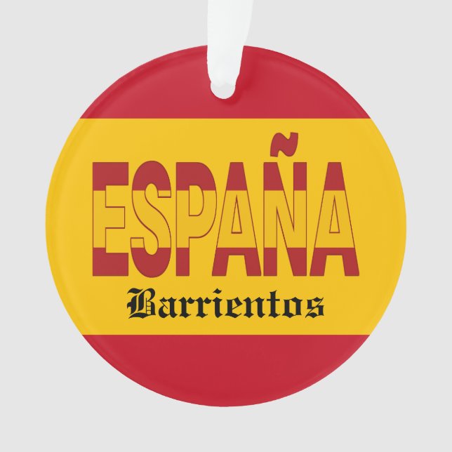 SPAIN Monogram - SEE BACK!  Ornament (Front)