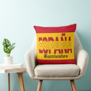 SPAIN Monogram - SEE BACK! Throw Pillow