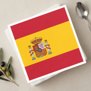 Spain Napkins, Spanish Flag party /sports fan Napkin