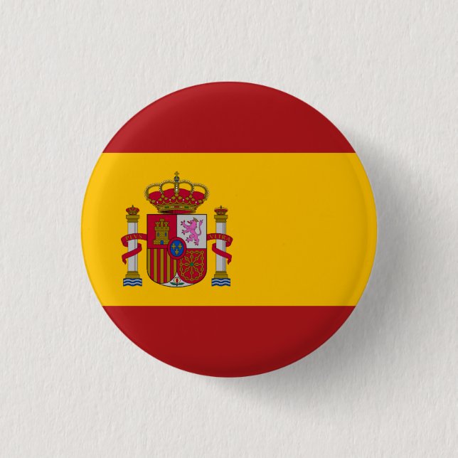 Spain National Flag 3 Cm Round Badge (Front)