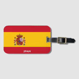 Spain National Flag Patriotic Luggage Tag