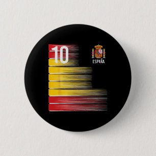 Spain Number 10 Espana Spanish Soccer Men Women Ki 6 Cm Round Badge