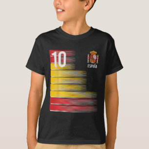Spain Number 10 Espana Spanish Soccer Men Women Ki T-Shirt