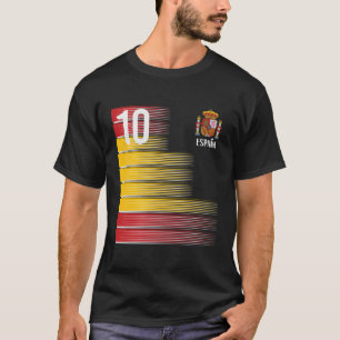 Spain Number 10 Espana Spanish Soccer T-Shirt
