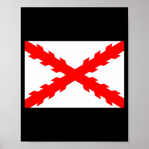Spain Old Flag New Spanish Illustration Poster