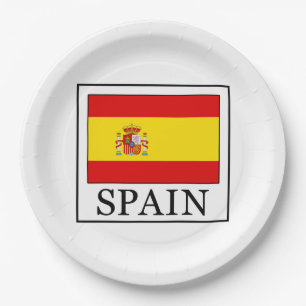 Spain Paper Plate