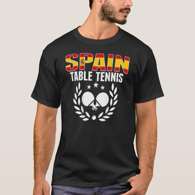 Spain Ping Pong     Spanish Table Tennis Team Supp T-Shirt (Front)