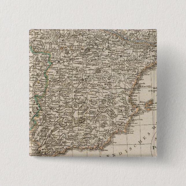 Spain, Portugal 4 15 Cm Square Badge (Front)