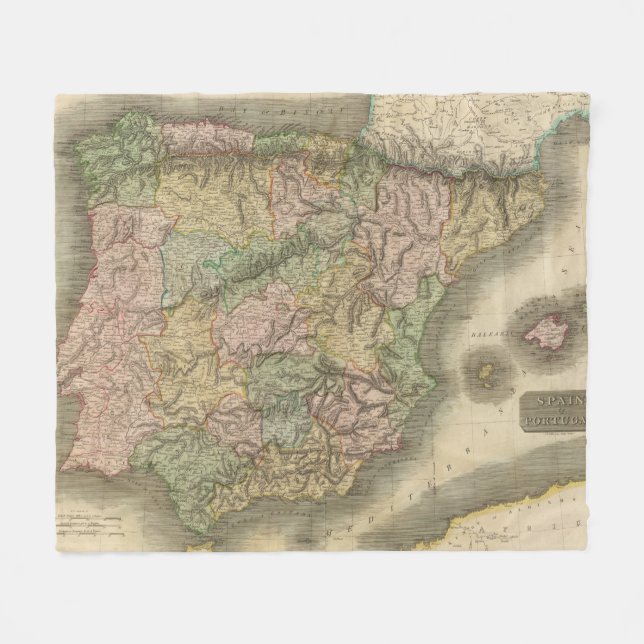 Spain, Portugal 7 Fleece Blanket (Front (Horizontal))
