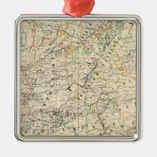 Spain, Portugal Europe 24 Metal Tree Decoration (Front)