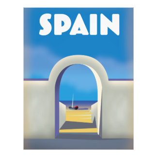 Spain Retro Vacation art Photo Print