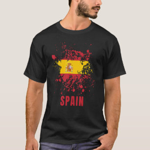 Spain Retro Vintage Watercolors Sport Spanish Flag T-Shirt