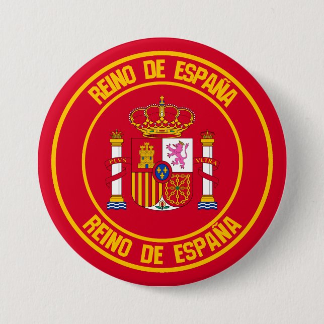 Spain Round Emblem 7.5 Cm Round Badge (Front)