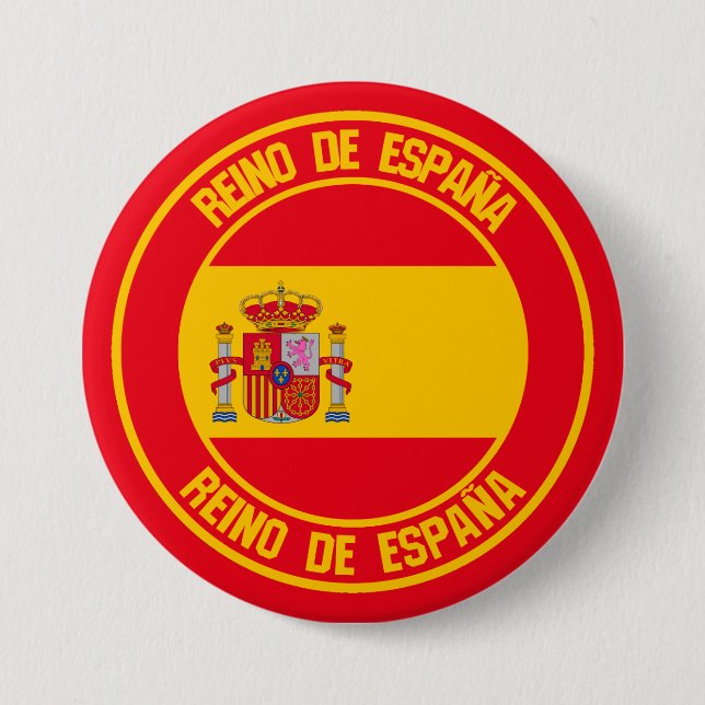 Spain Round Emblem 7.5 Cm Round Badge (Front)