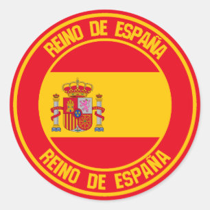 Spain Round Emblem Classic Round Sticker