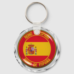 Spain Round Emblem Key Ring
