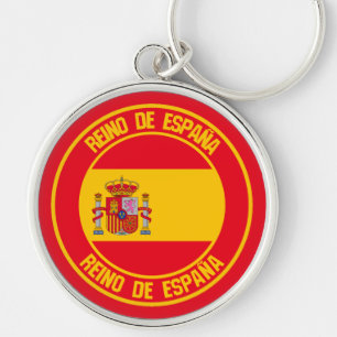 Spain Round Emblem Key Ring