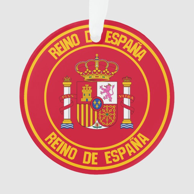 Spain Round Emblem Ornament (Front)