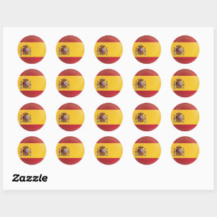Spain  Round Icon Flag Classic Round Sticker