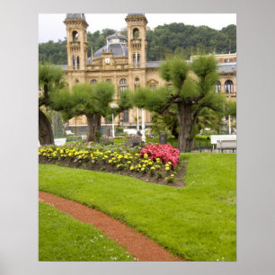Spain, San Sebastian. Popular seaside resort, Poster