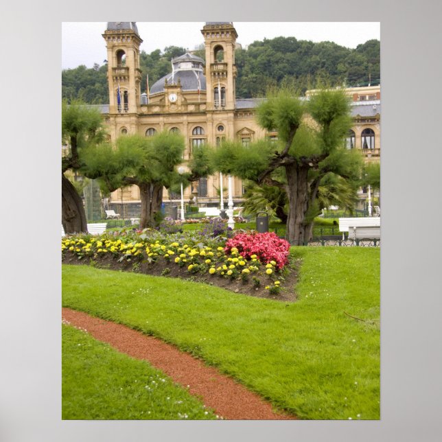 Spain, San Sebastian. Popular seaside resort, Poster (Front)