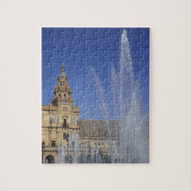 Spain, Sevilla, Andalucia Fountain and ornate Jigsaw Puzzle (Vertical)