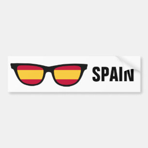 Spain Shades custom text & colour bumpersticker Bumper Sticker