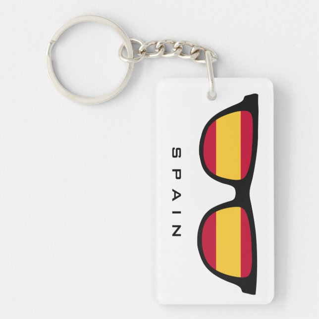 Spain Shades custom text & colour key chain (Front)