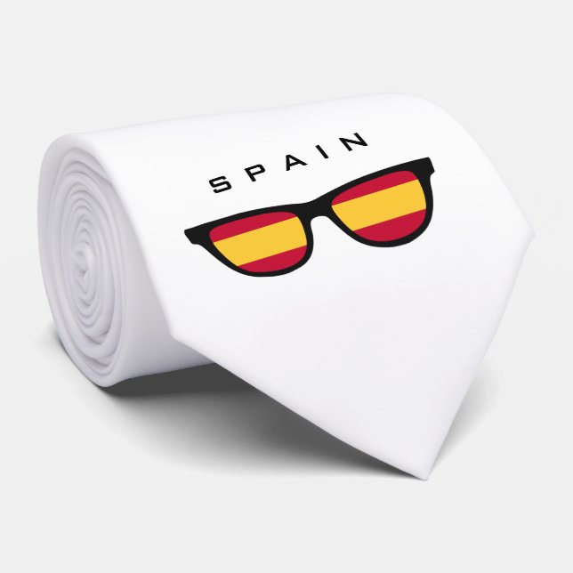 Spain Shades custom text & colour tie (Rolled)