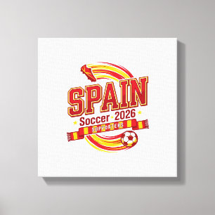 Spain Soccer 2026 Soccer Bold Country Typography F Canvas Print