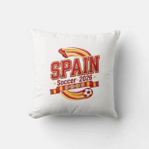 Spain Soccer 2026 Soccer Bold Country Typography F Cushion