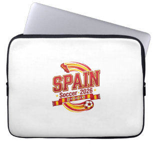 Spain Soccer 2026 Soccer Bold Country Typography F Laptop Sleeve