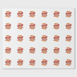Spain Soccer 2026 Soccer Bold Country Typography F Wrapping Paper
