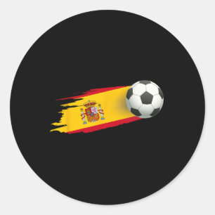Spain Soccer Byll Spain Flag Jersey - Spanish Foot Classic Round Sticker