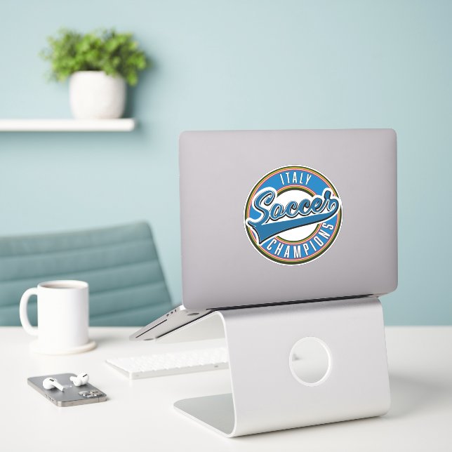 Spain soccer champions logo. (Laptop On Desk)