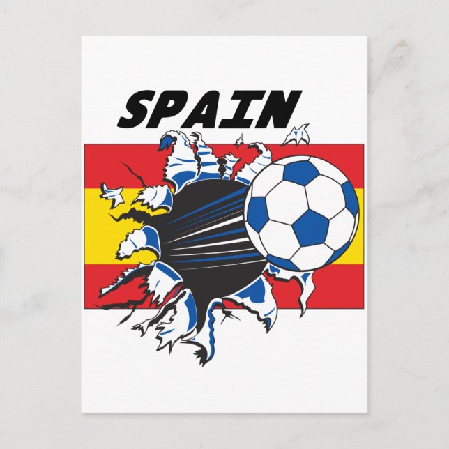 Spain Soccer Fan Merch Postcard (Front)