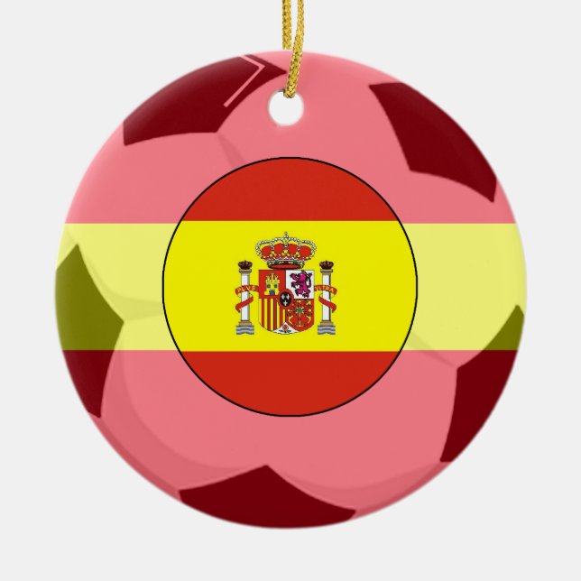 Spain Soccer Fan Ornament 2010 World Cup Champ 2 (Front)