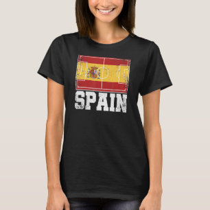 Spain Soccer Field Country Flag Espana Spanish Pri T-Shirt
