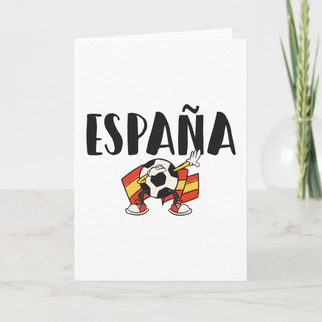 Spain Soccer Football Fan Shirt Flag Card (Front)