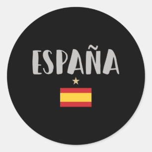 Spain Soccer Football Fan Shirt Flag Classic Round Sticker