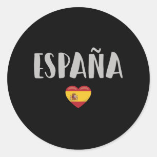 Spain Soccer Football Fan Shirt Flag Classic Round Sticker