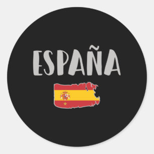 Spain Soccer Football Fan Shirt Flag Classic Round Sticker