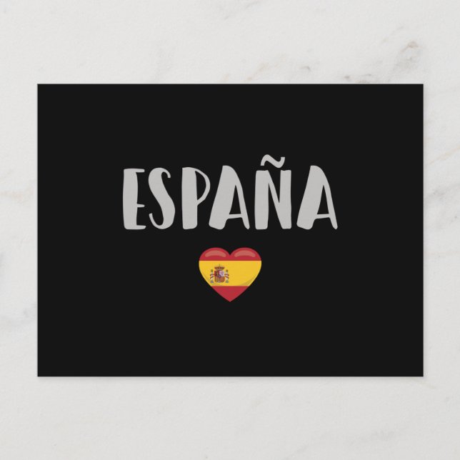 Spain Soccer Football Fan Shirt Flag Postcard (Front)