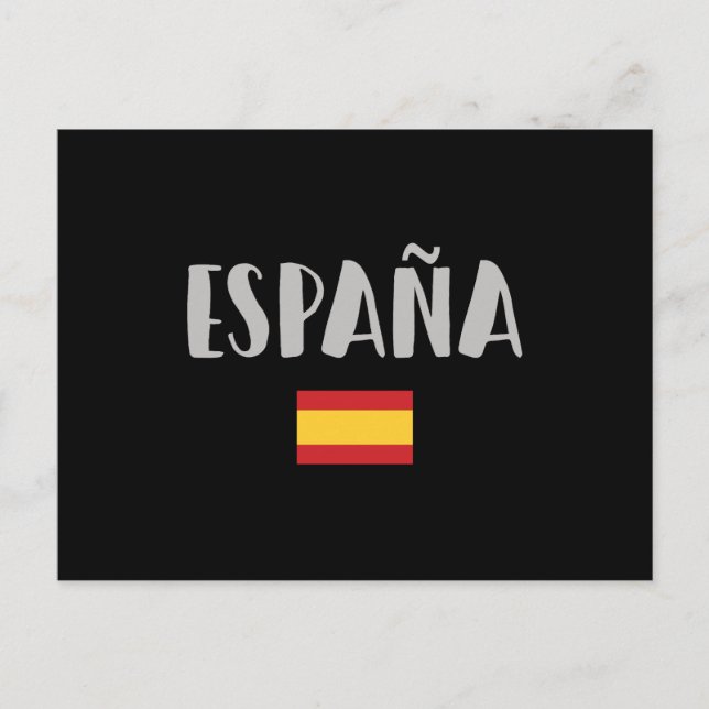 Spain Soccer Football Fan Shirt Flag Postcard (Front)