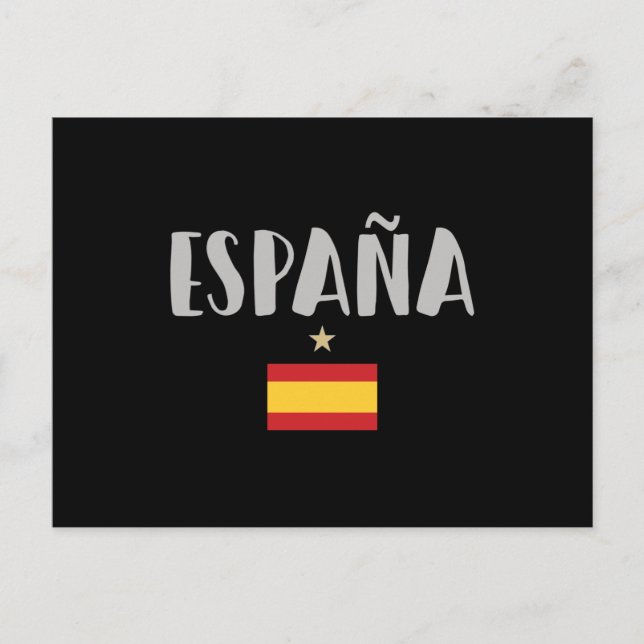 Spain Soccer Football Fan Shirt Flag Postcard (Front)