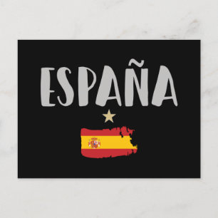 Spain Soccer Football Fan Shirt Flag Postcard