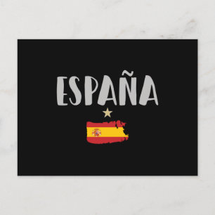Spain Soccer Football Fan Shirt Flag Postcard