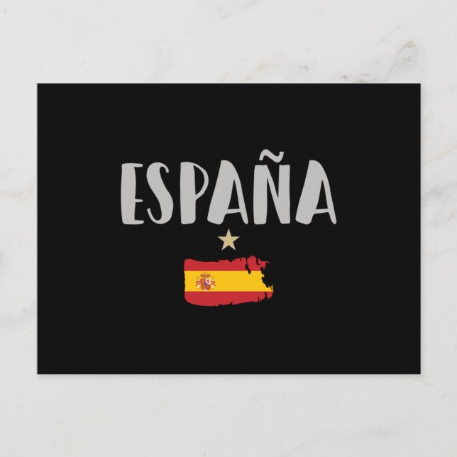 Spain Soccer Football Fan Shirt Flag Postcard (Front)