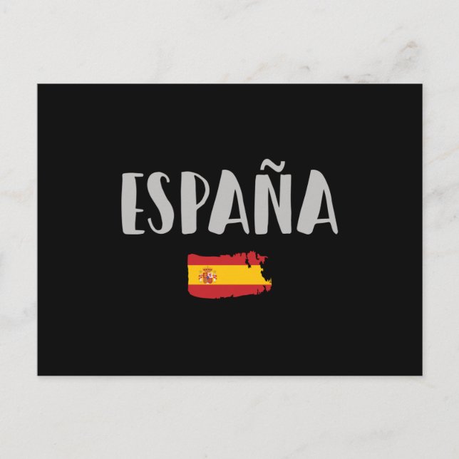 Spain Soccer Football Fan Shirt Flag Postcard (Front)